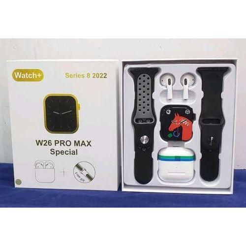 product_image_name-Generic-W26 Pro Max Smart Watch Series 8 + Free Airpods - Black-1