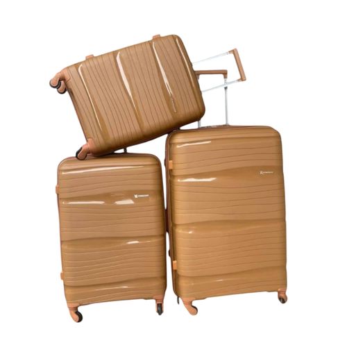product_image_name-Fashion-3 Piece Luggage Travel Suitcase-Brown-1