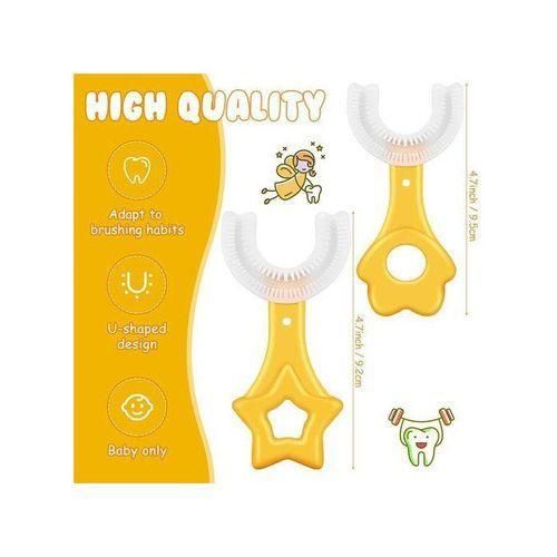 product_image_name-Generic-Kids' U-Shape Silicone Toothbrush - Manual (2-12 Years) Multi-Color-4