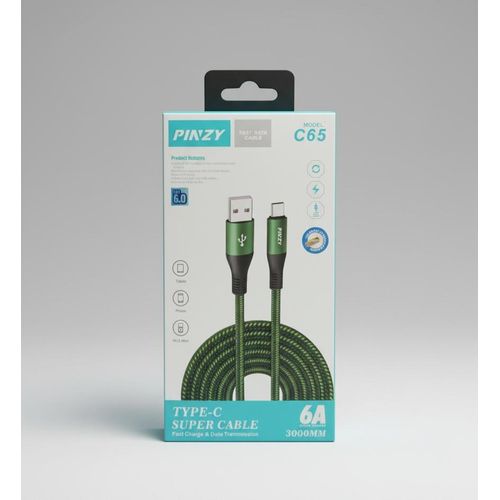 product_image_name-Generic-Type-C Super Cable 6A 3000MM Very Long - Fast Charging Data Cable (C65) 3M Type-C USB-1