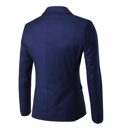 Shop 3-piece suit men's slim formal suit solid color suit vest trousers ...