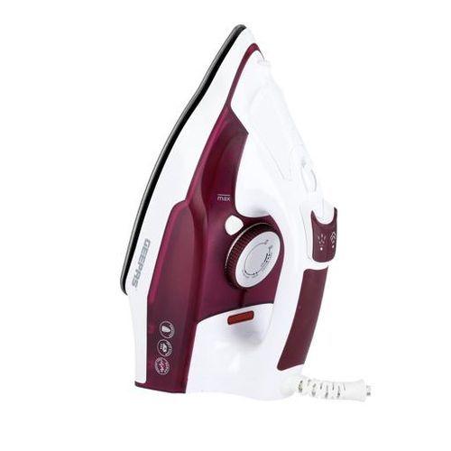 product_image_name-Geepas-Steam Iron With Non-Stick Soleplate & 240ml Tank-White/Brown-2
