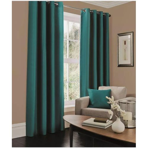 product_image_name-Generic-2 pcs Blackout Velvet plain Curtains-Green-1