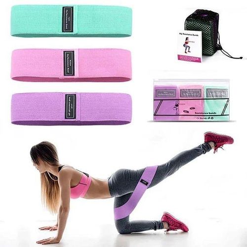 product_image_name-Generic-Hip Resistance Bands 3 Piece Set / 35 lb + 60 lb + 90 LB Booty Hip Bands with Non-Slip Design, Training Equipment for Women and Men Fitness-1