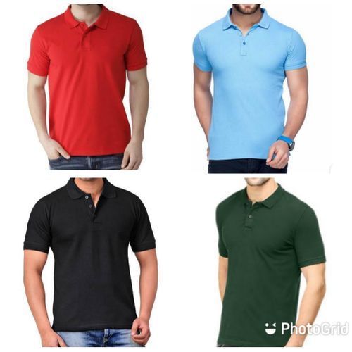product_image_name-Generic-4Pack Of Men's T-shirt - Red,Green,Black,Blue.-1