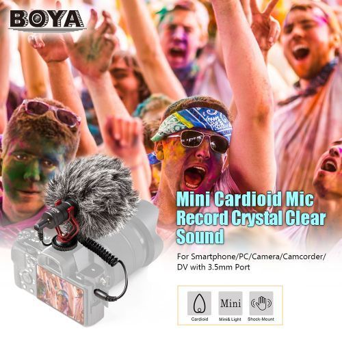 product_image_name-Generic-BOYA BY-MM1 Mini Cardioid Microphone Metal Electret-8