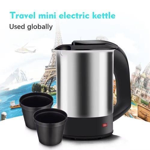 product_image_name-RAF-0.5L Small Stainless Steel Travel Electric Kettle Portable Hot Water Boiler with 2 Water Cups with Boil-Dry Protection- Multicolor-4