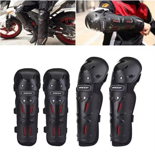 product_image_name-Generic-4 Piece Motorcycle Knee & Elbow Protectors Set  with Adjustable Protection Gear，Applicable To Many Scenarios Outdoor Cycling Sports Protective Gear-1