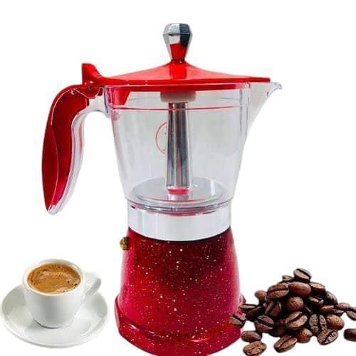 product_image_name-Generic-6 Cup Marble Stainless Steel Caffettiera 3 Tazze Espresso Stove Top Italian Style Espresso Coffee Maker Moka Pot- Multicolor-4