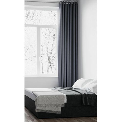 product_image_name-Generic-3pcs Plain Curtains including a net - Grey-1