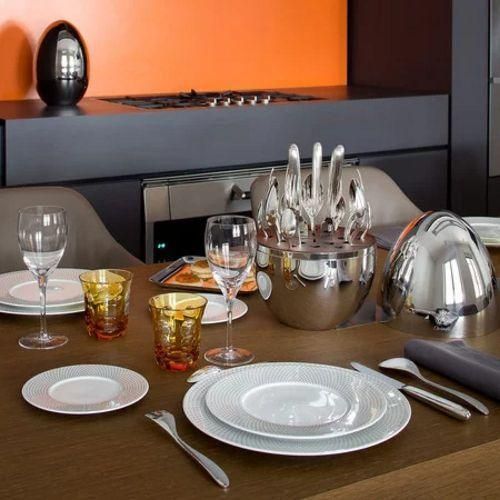 product_image_name-Generic-24 Pcs Mood Cutlery (Forks,Spoons & Knives) With Egg Stand- Silver-2