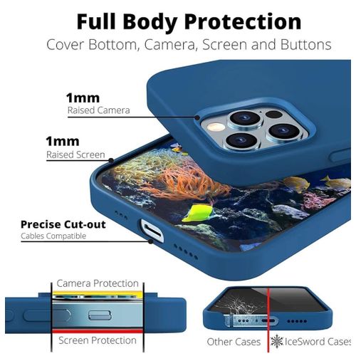 product_image_name-Universal-Iphone 11 Pro Max Soft Rubber Liquid Silicone Case Cover Blue-2