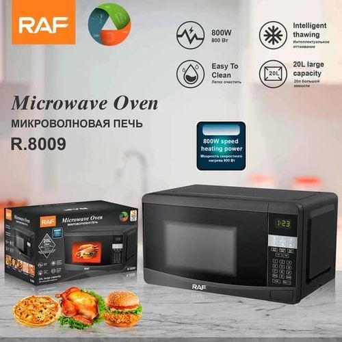 product_image_name-RAF-Digital Black High Quality Electric Microwave Oven 20L Large Capacity Home Use for Pizza Roast Chicken Cooker Baking Machine- Black-4