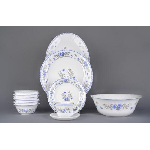 product_image_name-Arcopal-38Pcs Dinnerware Set 1Pc Oval Plate+ 6PCs Dinner Plate+6PC Rice Plate+6pcs Dessert Plate+1Pc Big Bowl+6PCs Small Bowl+6PCs Tea Cup with Saucer Plate Microwave Safe And Dishwasher Safe Serveware- Multicolor-6