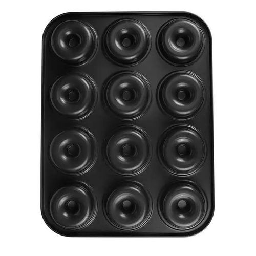product_image_name-Generic-12 cup Mini Donut non-stick tray mould - black -2