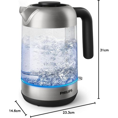 product_image_name-Philips-Glass Kettle Series 5000-2200W, 1.7L, Blue Light Indicator, Removable lid - HD9339/81 - Black & Silver-7