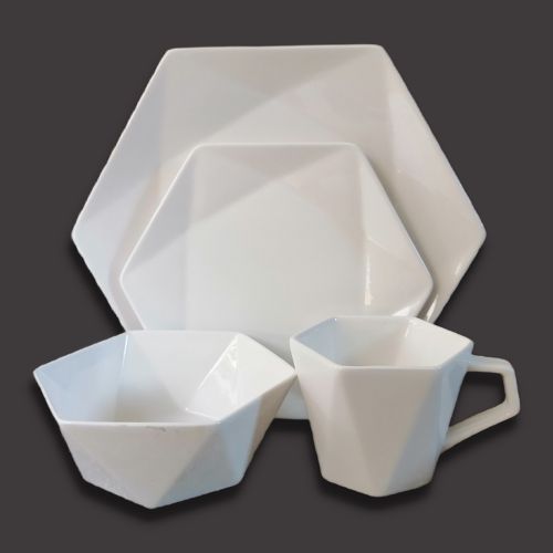 Hexagon dinner set discount
