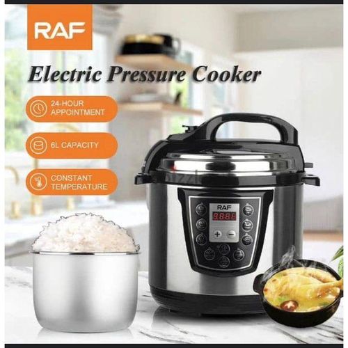 product_image_name-RAF-Electric Pressure Cooker 6L 1000W Multi Function & Multi Programmable, Stainless Steel, Aluminum Pot -Multicolor-4