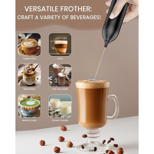 product_image_name-Generic-Milk Frother Homradise Milk Frother Handheld Coffee Frother Handheld with Interface Frother for Coffee Latte Cappuccino Mocha Macchiato Frappe- Multicolor-8