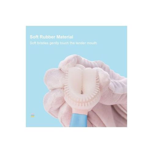 product_image_name-Generic-Silicone U-Shape Toothbrush Kids Manual Toddler Teeth Cleaning Brush 2-12- Multicolourrs- Multi-colour.-2