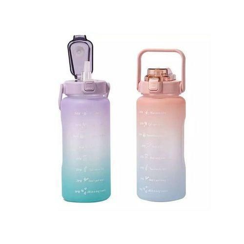 product_image_name-Generic-2L Time Marked Fitness Jug Outdoor Frosted Water Bottle, Multi-Colour.-1