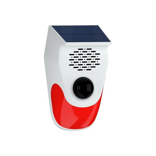 product_image_name-Generic-Motion Detector Alarm, Solar Strobe Alarm Light with Motion Sensor Siren Outdoor Alarm Siren with Remote Controller, 120dB Sound, IP65 Waterproof and 3 Mode for Home, Farm, Yard, Outdoor-2