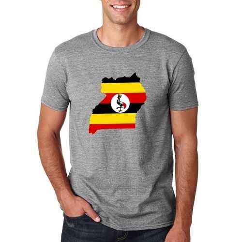 product_image_name-Rubanda-Mayonza-Mapped Uganda flag Men's  T-Shirt - Grey-1