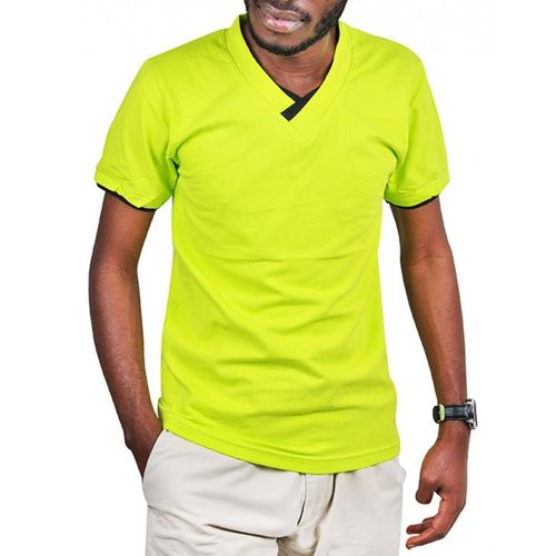 product_image_name-Rubanda-Mayonza-Double Neck Men's T-Shirt - Lemon Yellow-1