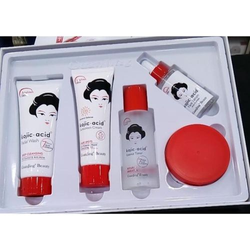 product_image_name-Kojic Acid-Facial wash, sunsceen cream, essence toner and Face serum Set-1