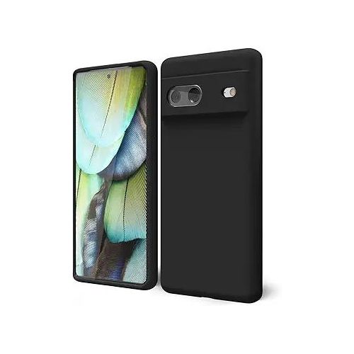 product_image_name-Generic-Google Pixel 7 5G Silicone Case- Black (Shockproof, DustProof, Antiskid, Full Body Armour Phone Cover)-1