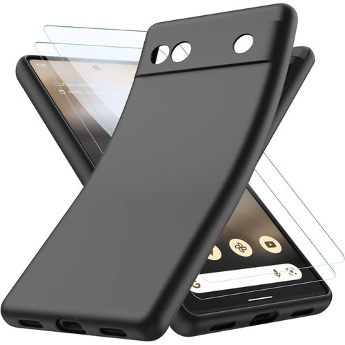 product_image_name-Generic-Google Pixel 6a Silicone Case - Black-1