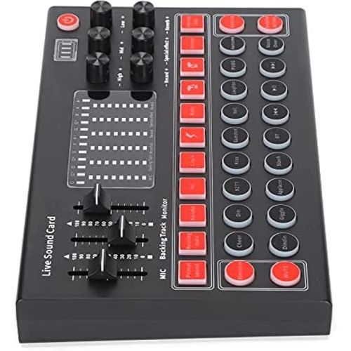 product_image_name-Generic-M9 Audio Interface Bluetooth Sound Card Voice Mixer External USB Sound Card Live Stream for Gaming for Singing for Live Broadcast For Recording table Signal Live Sound Card Equipment Kit, Compatible with Live Broadcast, Amazin - Multicolor-5