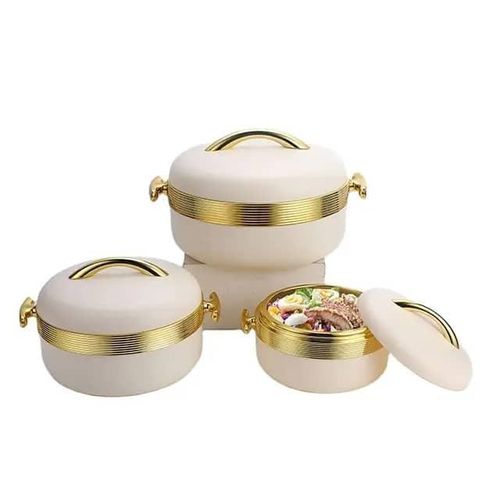product_image_name-Generic-Luxury 3-Piece 2.6/2.1/1.6qt Thermal Casserole Dish Set with Lids, Insulated Stainless Steel Container for Hot & Cold Food, Serving Bowl for Buffets/Parties-Marble Warmers - Multicolor-2