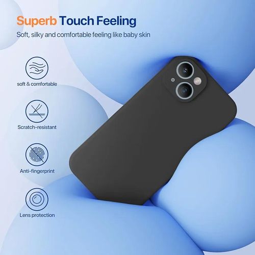 product_image_name-Generic-iPhone 14 Plus Case Upgraded Enhanced Camera Protection ,Shockproof Liquid Silicone Case with Microfiber Lining,6.7 inch(Black)-3