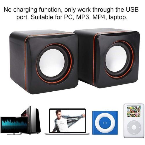 product_image_name-Generic-Mini Cube Speakers ,Computer Speakers, Laptop Cube Style USB Speaker Desktop Compact Stereo 3.5mm Mini (2 Channels)-2