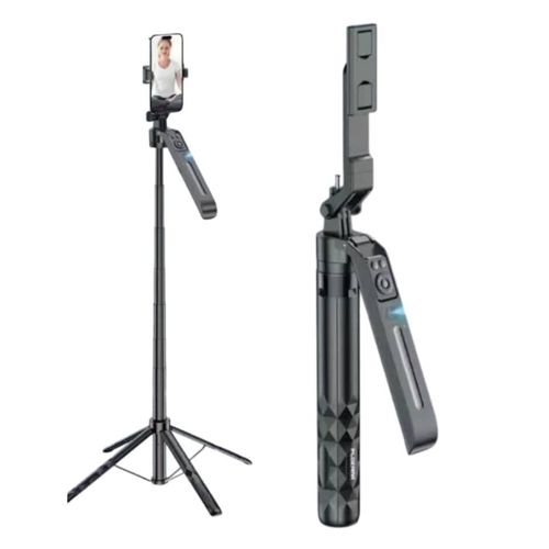 product_image_name-Generic-AI intelligent 360 Auto Face Tracking Tripod 360° Rotation with Stand & Light, Phone Camera Holder Stand with Remote & Gesture Control, Extendable Selfie Stick for GoPro/Travel/Vlog/Video/Tiktok/Live Streaming A7 pro- nsbg-1