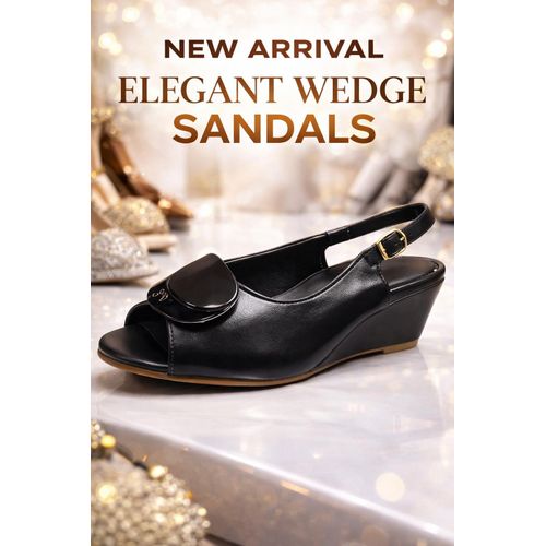 product_image_name-Impo-Black Elegant Leather office pip toe wedge -3