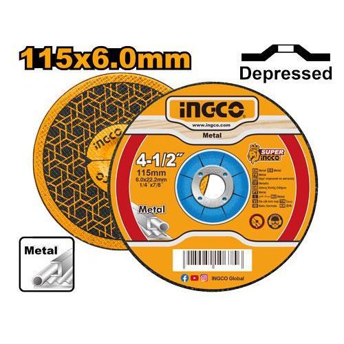 product_image_name-INGCO-MGD601151 - Abrasive Metal Grinding Disc - Orange-1