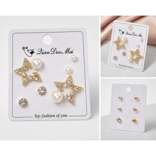 Shop Luxury Star Pearl Earrings Set
