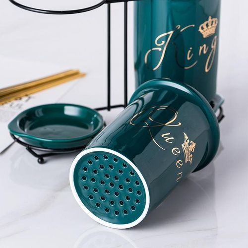 product_image_name-Generic-Chopstick Kitchen Rack Ceramic Spoon Cutlery Utensil Holder Tube Basket Drain Rack Kitchen Utensils Spoons Box Mouldproof Kitchen Storage-3