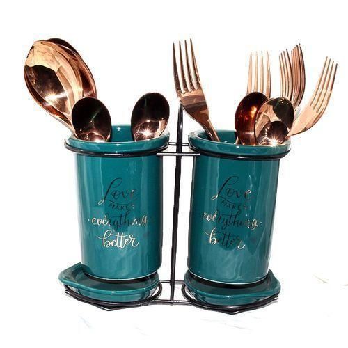 product_image_name-Generic-Chopstick Kitchen Rack Ceramic Spoon Cutlery Utensil Holder Tube Basket Drain Rack Kitchen Utensils Spoons Box Mouldproof Kitchen Storage-6