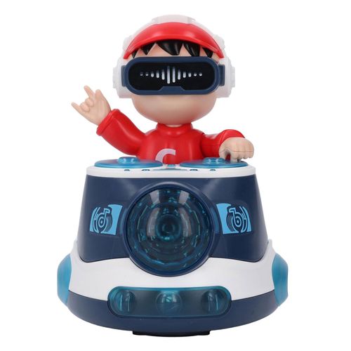product_image_name-Generic-DJ Bouncing Beat Rock Boy Dancing Toy with Music Flashing Light Universal Wheel Movement Automatic Fun Robot Car for Toddlers Interactive Educational Fun-2