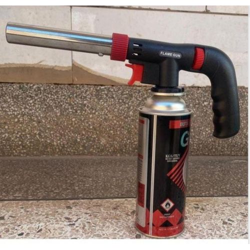 product_image_name-Generic-Portable butane gas blow torch attached to a gas canister. It is a multi-purpose tool used for various applications, including cooking, welding, and outdoor activities. -1