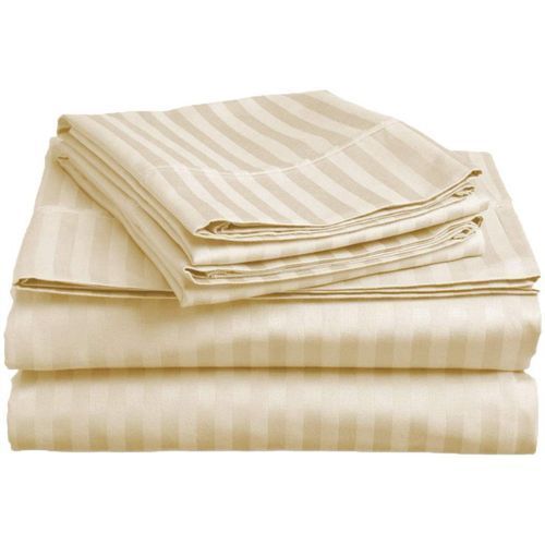 Shop Bedsheets Satin Stripped Beige Jumia Uganda