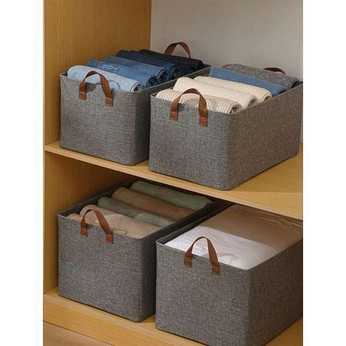 product_image_name-Generic-Stylish Foldable Fabric Storage Bins with Handles-1
