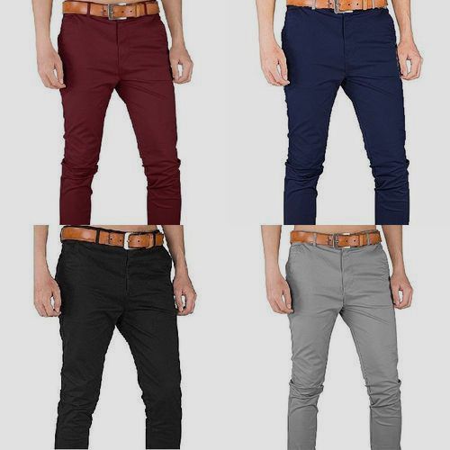 Shop 4 Pack of Men's Stretcher Khaki Trousers - Multi Color | Jumia Uganda