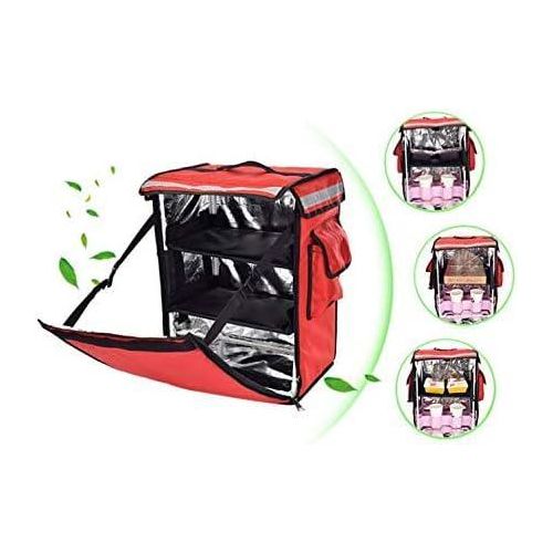 product_image_name-Generic-Portable Food Delivery Bag 42L Thermal Heat Insulated Cooler Bag Portable Pizza Food Delivery Bag Picnic Storage Scooter Backpack Cooler Bags Folding Insulation Pack Moisture Free - Multicolor-8