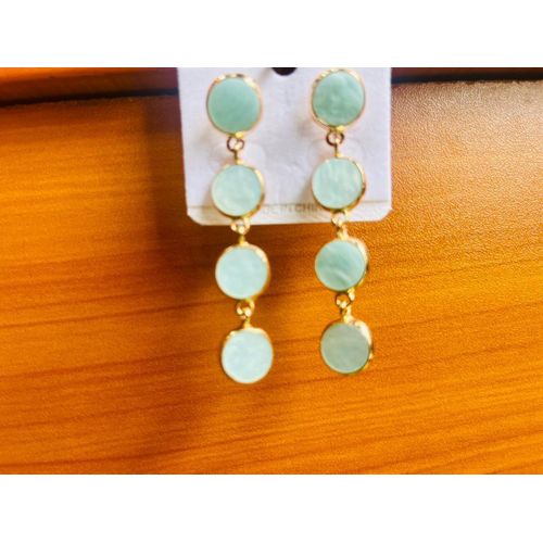 product_image_name-Fashion-Three-stone Drop Mint Earrings (-3
