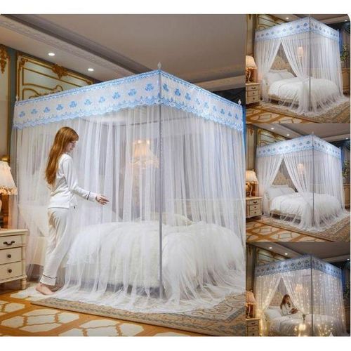 product_image_name-Dimond-Ultimate Protection & Cozy Mosquito Net with 4 Stainless Steel Stands & 3 Doors Design Bed Net O15- White-3