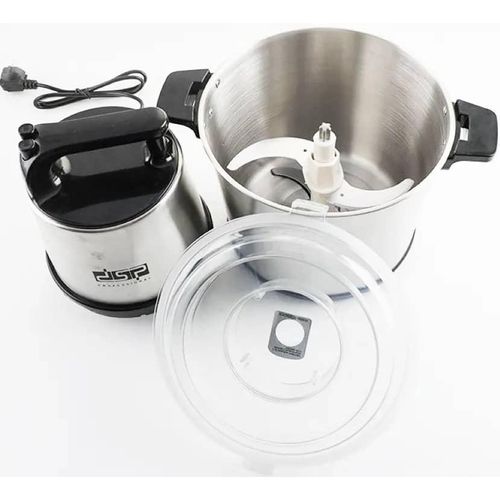 product_image_name-Dsp-10 Litre Commercial Electric Food Chopper  Meat Grinder Food Processor, Two Speed Button, Stainless Steel for Meat, Vegetables, Fruit- Silver-4